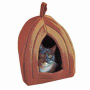 Pet Adobe Pet Adobe Cozy Kitty Tent Igloo Plush Cat Bed - Brown 985151TWY